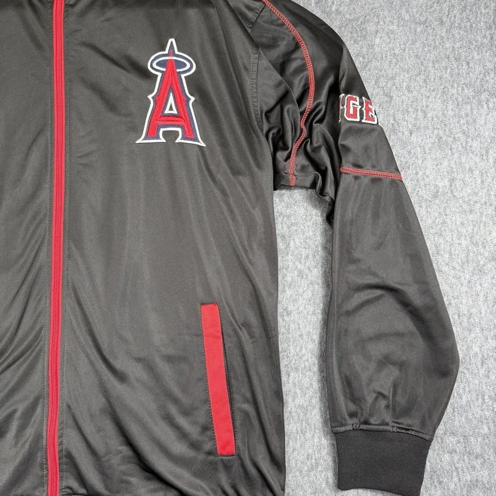 Los Angeles Angels Men's Full Zip Embroidered Track Jacket Size XLT Majestic